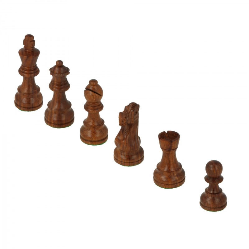 Set 4 Scacchi Uomo QNS Nero/Anticato 3 3/4 Kg Anderssen Staunton Legno