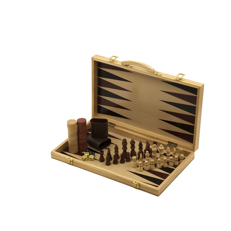 40x40 cm ECO-PELLE scacchiera & Backgammon boxScacchi conservazione 