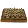 Chess Set Completo di Scacchi “I VICHINGHI” in Alabastro e Resina Dipinti a Mano e Scacchiera con Box Contenitore in Similpelle