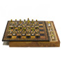 Chess Set Completo di Scacchi “I VICHINGHI” in Alabastro e Resina Dipinti a Mano e Scacchiera con Box Contenitore in Similpelle