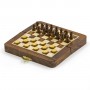 Chess set magnetico quadrato pieghevole con scacchi e dama in legno naturale palissandro e acero intarsiato a mano.