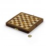 Chess set magnetico quadrato pieghevole con scacchi o scacchi+dama, in legno naturale palissandro e acero intarsiato a mano.