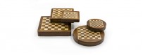 Scacchi scacchiera dama magnetici completi in legno 